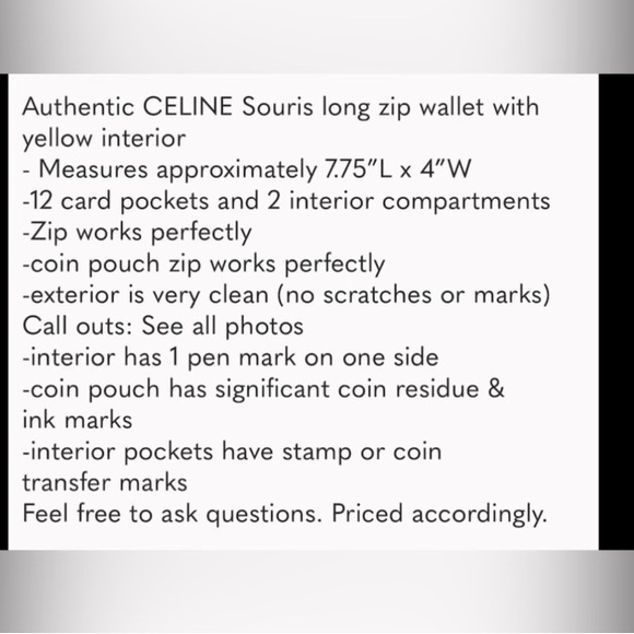 Celine Souris Long Zip Wallet - Picture 10 of 10